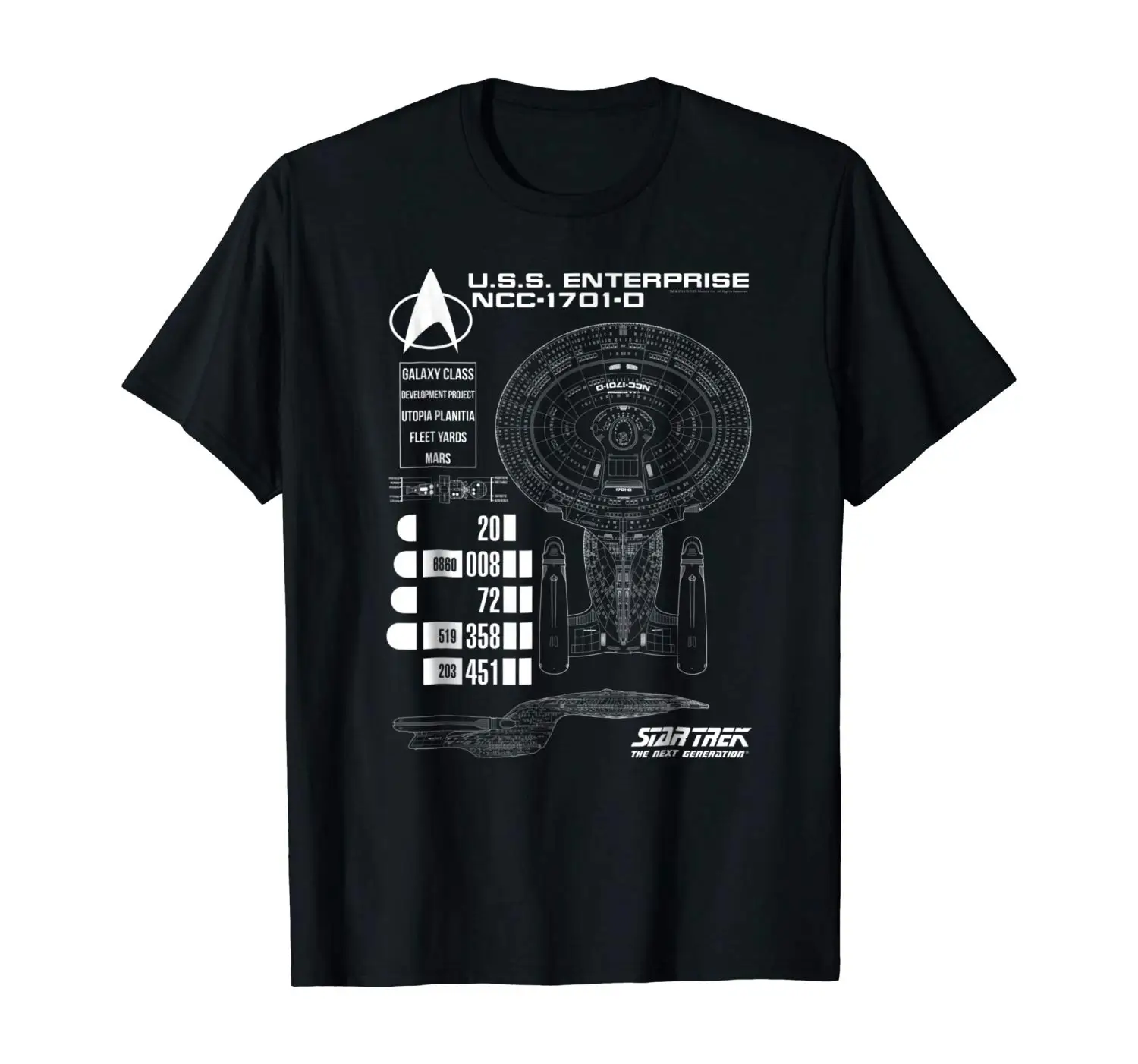 Футболка с графическим принтом Star Trek Next Generation | Мужская одежда