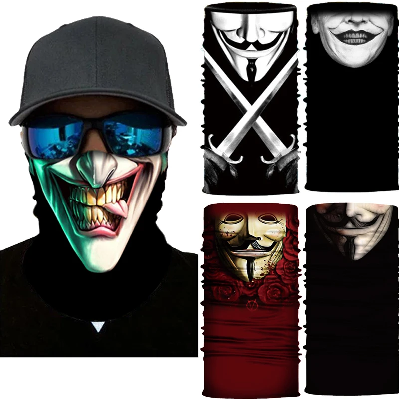 

High Elastic Joker Magic Bandana Tops Cycling Motorcycle Balaclave Men Neck Gaiter Tube Scarf Headwear Hiking Cover Face Scarves