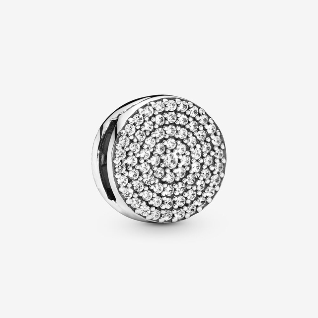 Sterling Silver Charms Beads Original Reflections Clip Heart Clover Crown Charm Fit Pandora Bracelets Diy Jewelry For Women