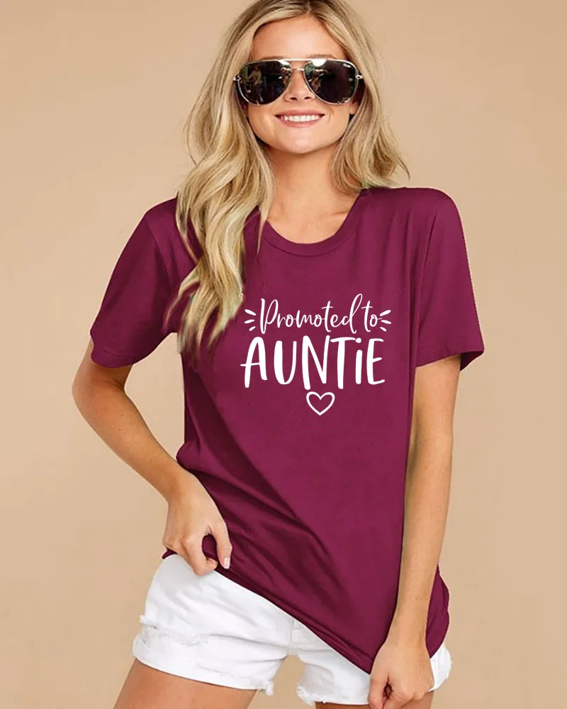 Женские топы с короткими рукавами, топы летняя рубашка, забавная Повседневная хлопковая рубашка, новые футболки для тети, подарок для сестры