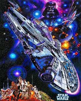 

JMINE Div 5D Star Trek Wars UFO Full Diamond Painting cross stitch kits art High Quality Scenic 3D paint by diamonds