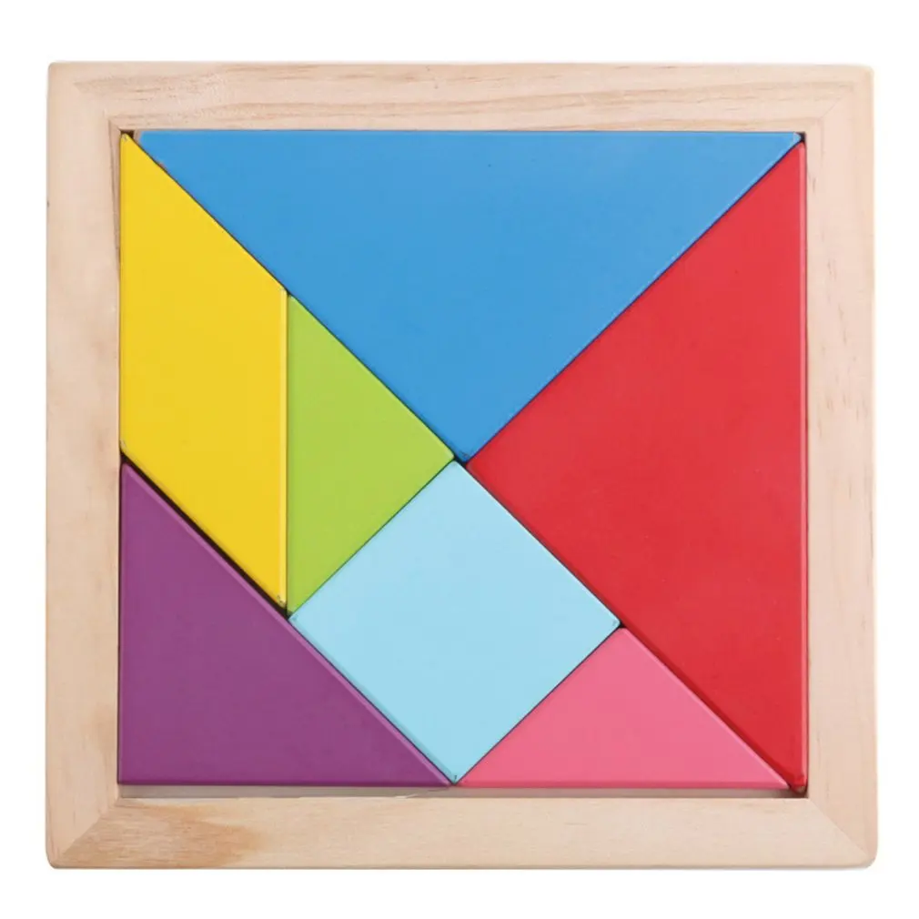 

Color Tangram Wood Children Educational Toys Big Size Chinese Tangram The Puzzle Early Childhood Education Toy
