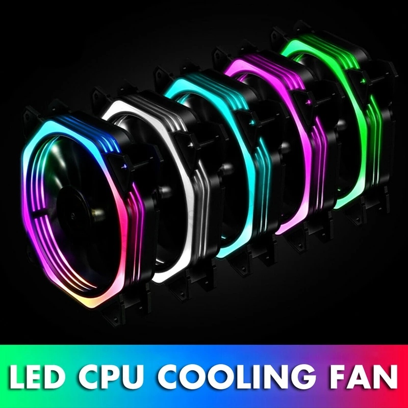 120 мм кулер для процессора охлаждающий вентилятор Intel Led 8 демпфирующие колодки низкий уровень шума вентилятор радиатора, Rgb