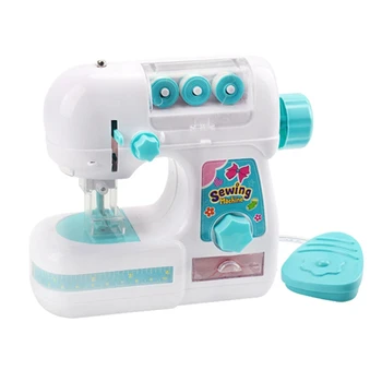 

Kids Simulation Sewing Machine Toy Mini Furniture Toy Educational Learning Design Clothing Toys Creative Gifts For Girl Children