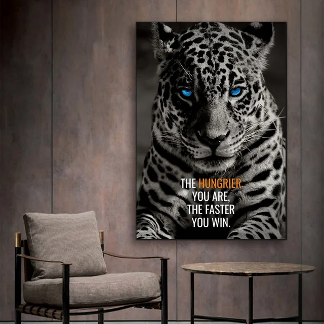 Animal Motivation Wall Art Printed on Canvas 5