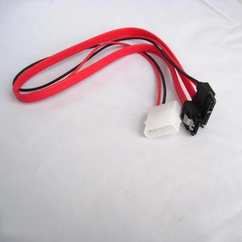 

50pcs/lot 7+6p Slimline SATA to 7p SATA + 2p IDE Molex Power Adapter Cable 45cm Free Shipping