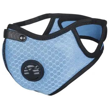 

Cycling Mouth Mask Elastic Multiuse Mouth Cover Anti Dust Mask Protection Mask With Breath Valve with 6 Filter
