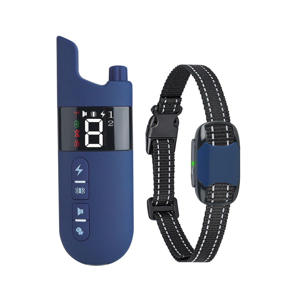 Električna ogrlica za obuku pasa od 800 metara - lagana IP7 vodootporna ogrlica za kućne ljubimce s funkcijom šok vibracije i zvuka