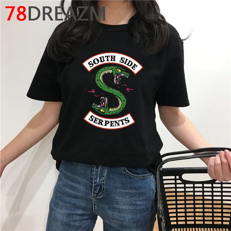 Новинка футболка Riverdale South Side Serpents женская Kawaii с рисунком змеи графическая в стиле