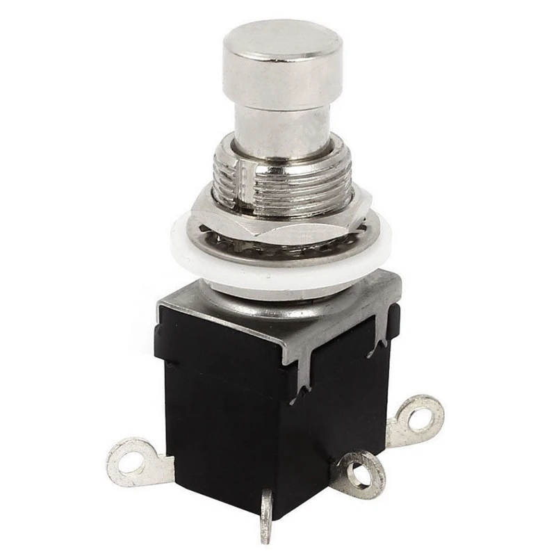 Dropship-5Pcs 6 Pin Dpdt фиксация топает ножной переключатель педаль Гитара Кнопка Металл True Bypass Ac 250 V/2A 125 V/4A