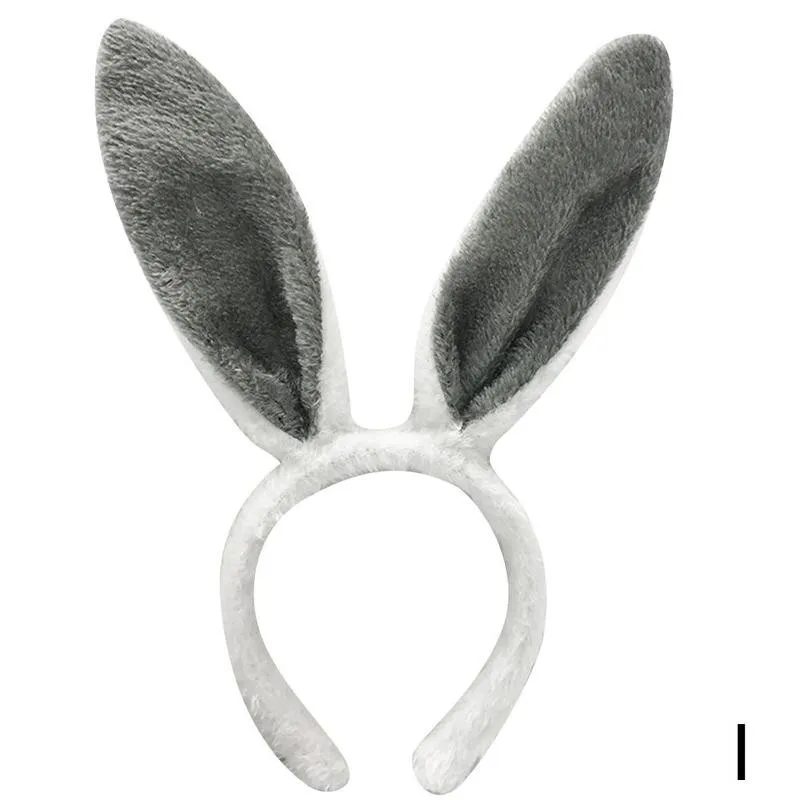 white hair clips Cute Easter Adult Kids Cute Rabbit Ear Headband Prop Plush Hairband Dress Costume Bunny Ear Hairband Party Decorations For Home vintage hair clips