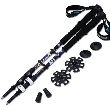 

Outdoor Nordic Walking Poles Telescopic Alpenstock Aluminum Alloy Shooting Walking Stick