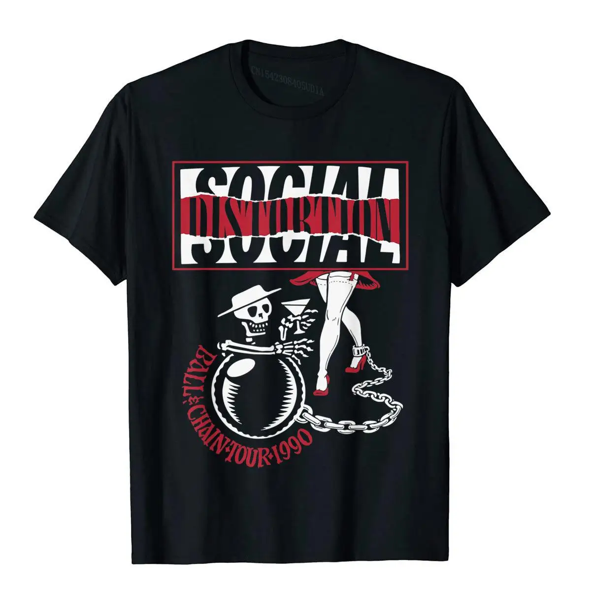 Vintage Social Art Distortion Rock Band Legends Live Forever T-Shirt__B5997black