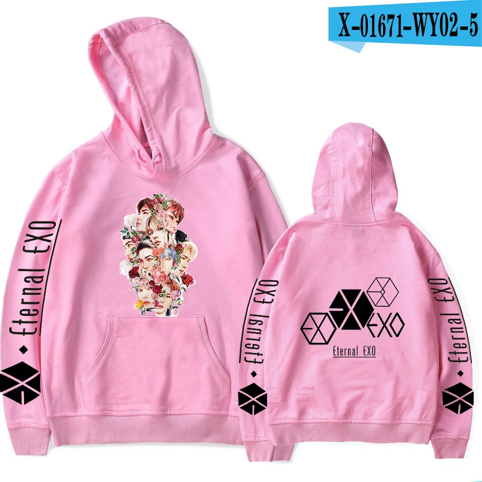 U Новое поступление EXO PLANET#5 толстовки для мужчин Повседневный пуловер уличная Толстовка Sudadera Hombre мужской EXO PLANET#5 толстовка мужские топы - Цвет: U