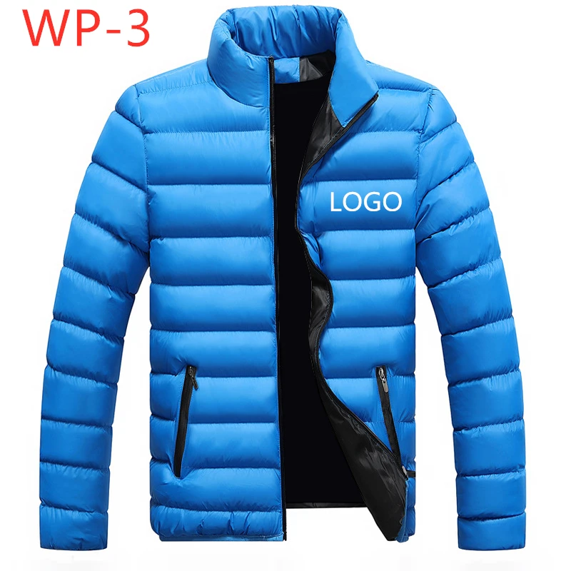 WP-3, новинка, зимняя мужская Ультралегкая куртка, белый утиный пух, верхняя одежда, Теплая стеганая Мужская Повседневная Удобная куртка с длинным рукавом - Color: Sky blue