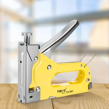 

TNI-U TU-903 3 Ways Stapler Staple Heavy Duty Chrome U-Shape Nails Stapler Nailer
