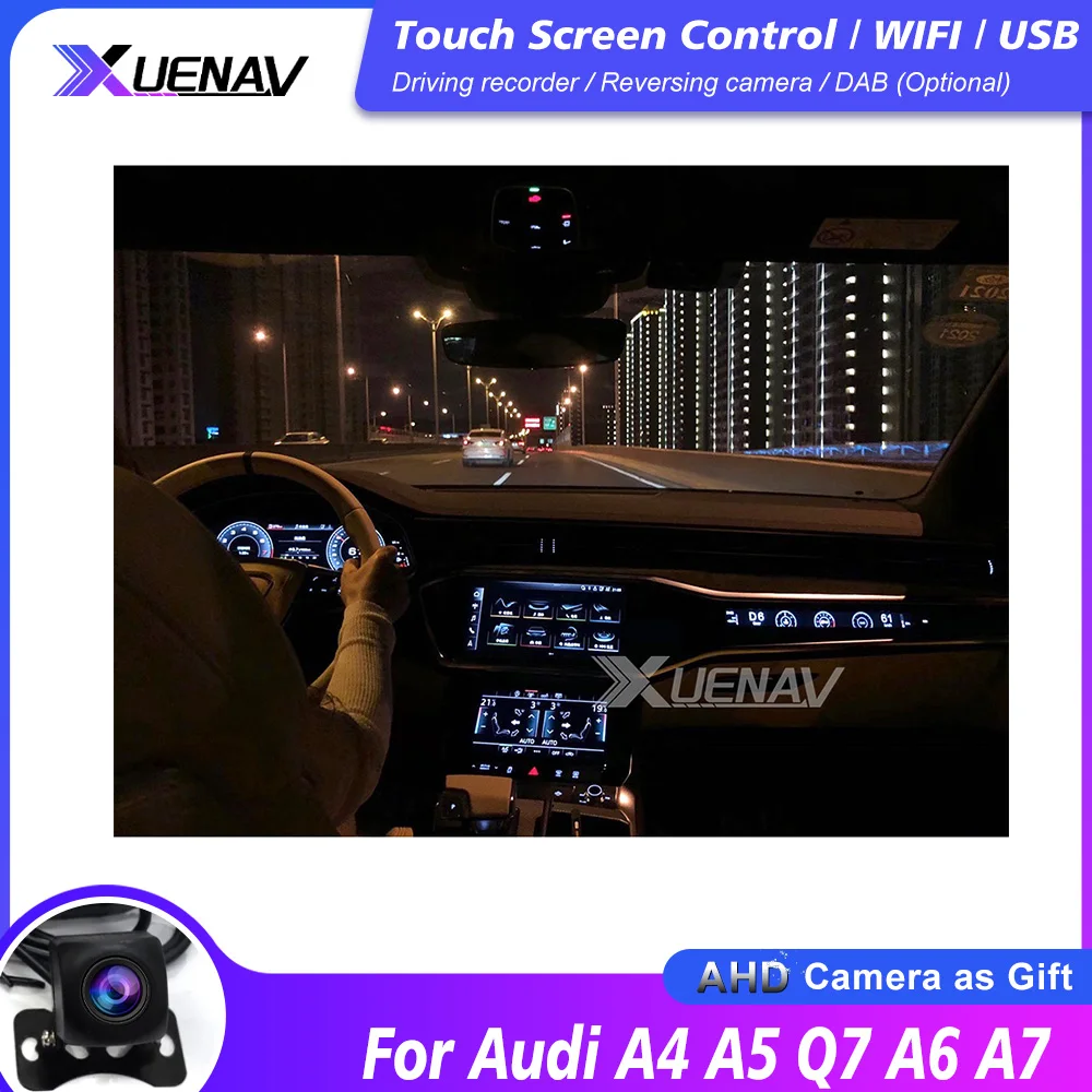 Car radio player driver LCD For Audi A4 A5 Q7 A6 A7 racing instrument meter dashboard Multimedia video | Автомобили и мотоциклы