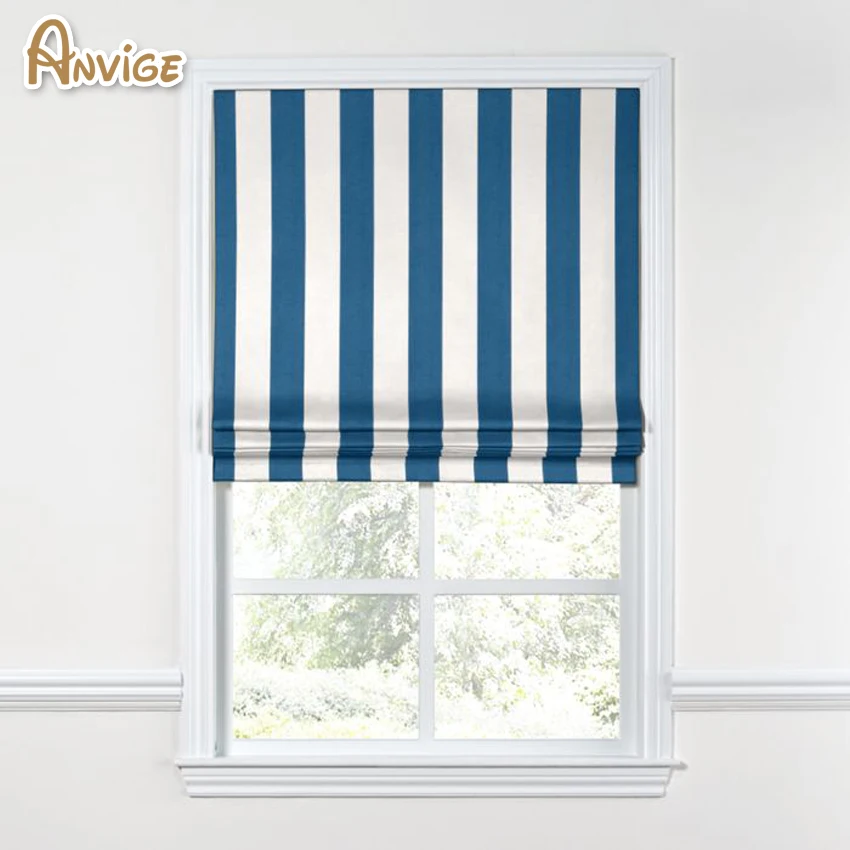 

New Arrival Modern Geometric Stripes Style Roman Blinds Roman Shades For Living Room Window Curtains Free Shipping