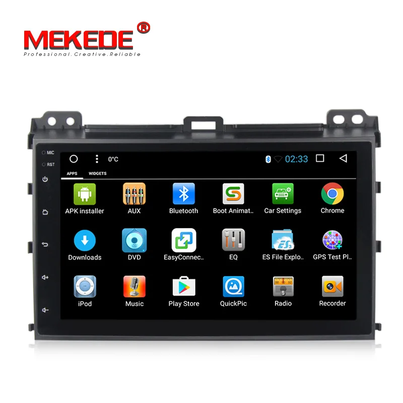 Top Android 8.1 car gps navigation radio player for Toyota Prado 120 2002-2009 with wifi BT canbus Multimedia in Dash Head Unit 1