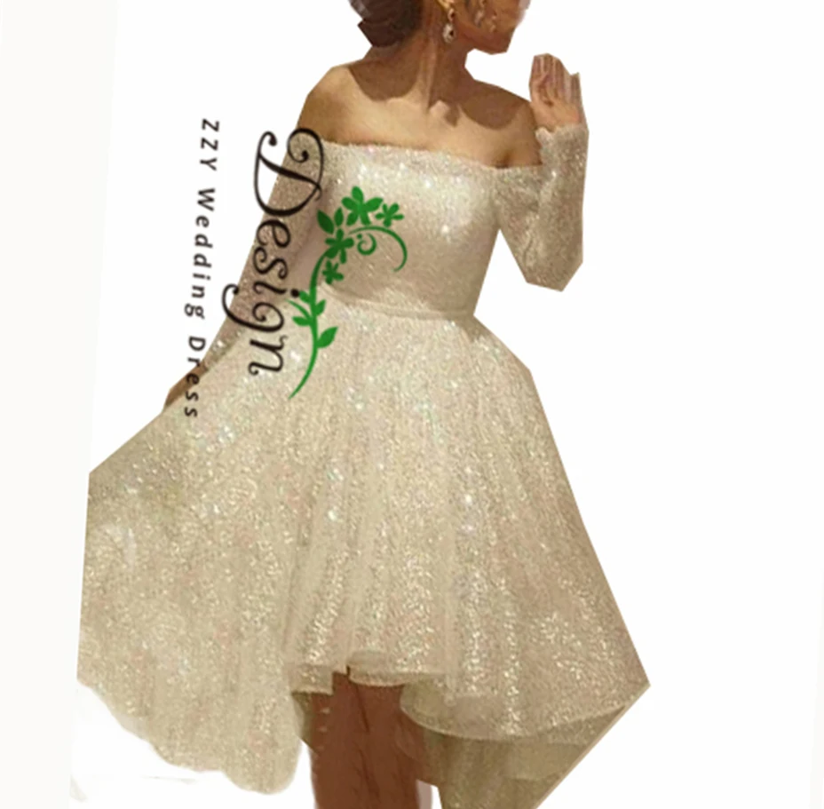 

Sequins Lace-Up Fabrics Short Wedding Dress Sexy lace up Appliques Short Bridal Gown Vestido de noiva Robe de mariage