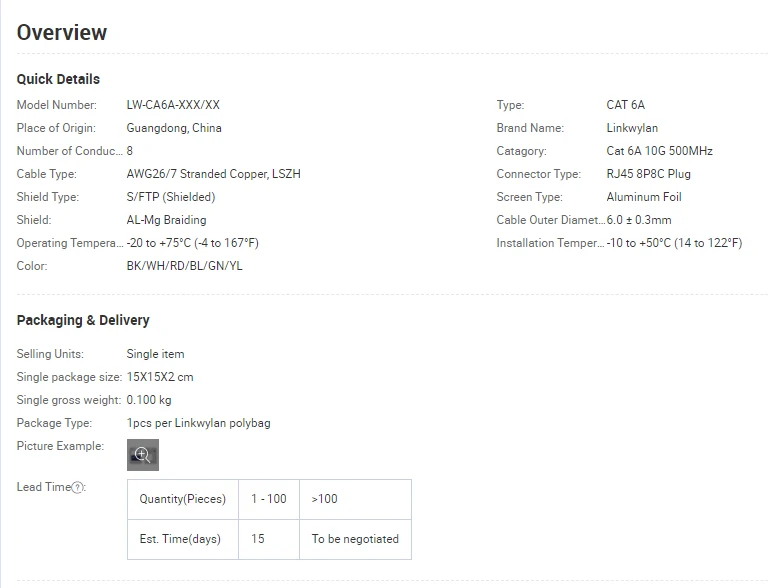 Pack of 5 - 10G CAT6A SFTP Shielded RJ45 Patch Cords - LSOH Ethernet Snagless Patch Leads (0.25/0.5/1/2/3/5/10M) Description Image.