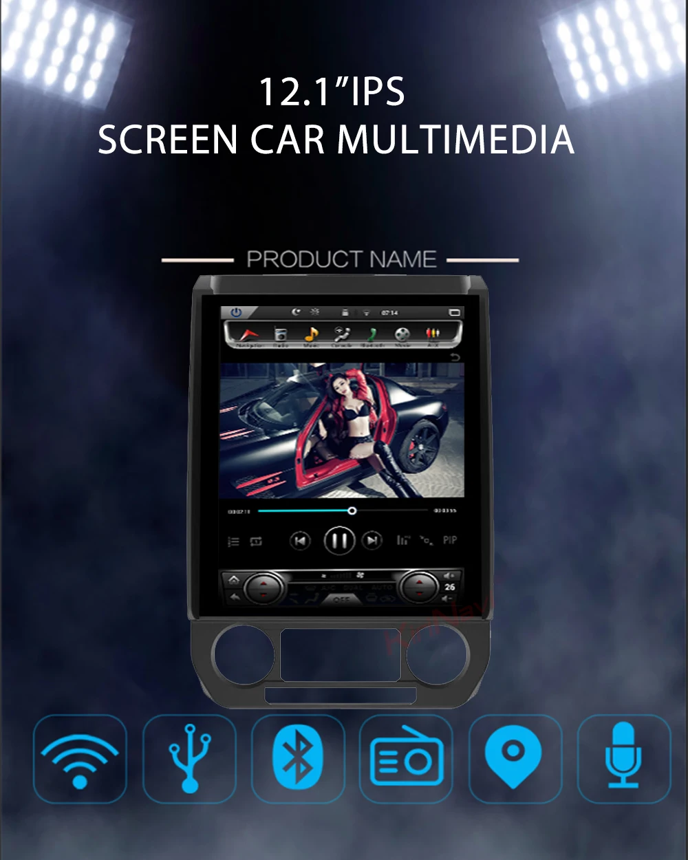 KiriNavi вертикальный экран Tesla стиль Android 8,1 12," Автомагнитола для Ford F150 Авто gps навигация автомобильный dvd-плеер wifi 4G