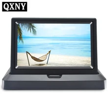 QXNY Car Folding Monitors HD Video Car Parking  TFT LCD Monitor 4.3 or 5 Inch Display With Retail Box