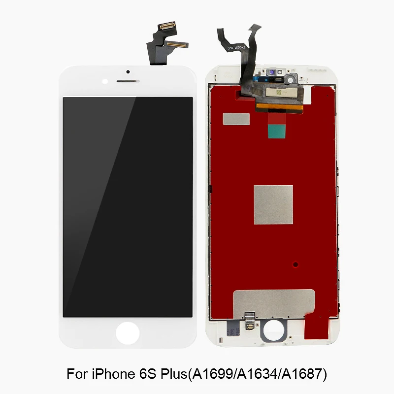 For 6S Plus White AAA++ Pantalla для iPhone 6 6S Plus ЖК-дисплей сенсорный экран дигитайзер рамка Полная сборка для iPhone 5S ЖК-экран Замена - Цвет: For 6S Plus White