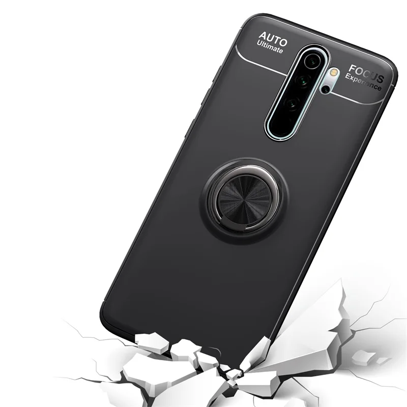 Роскошный мягкий автомобильный чехол-кольцо для Xiaomi Redmi Note 8 Pro, противоударный чехол для Xiaomi Redmi Note 8 Pro, силиконовый бампер из ТПУ