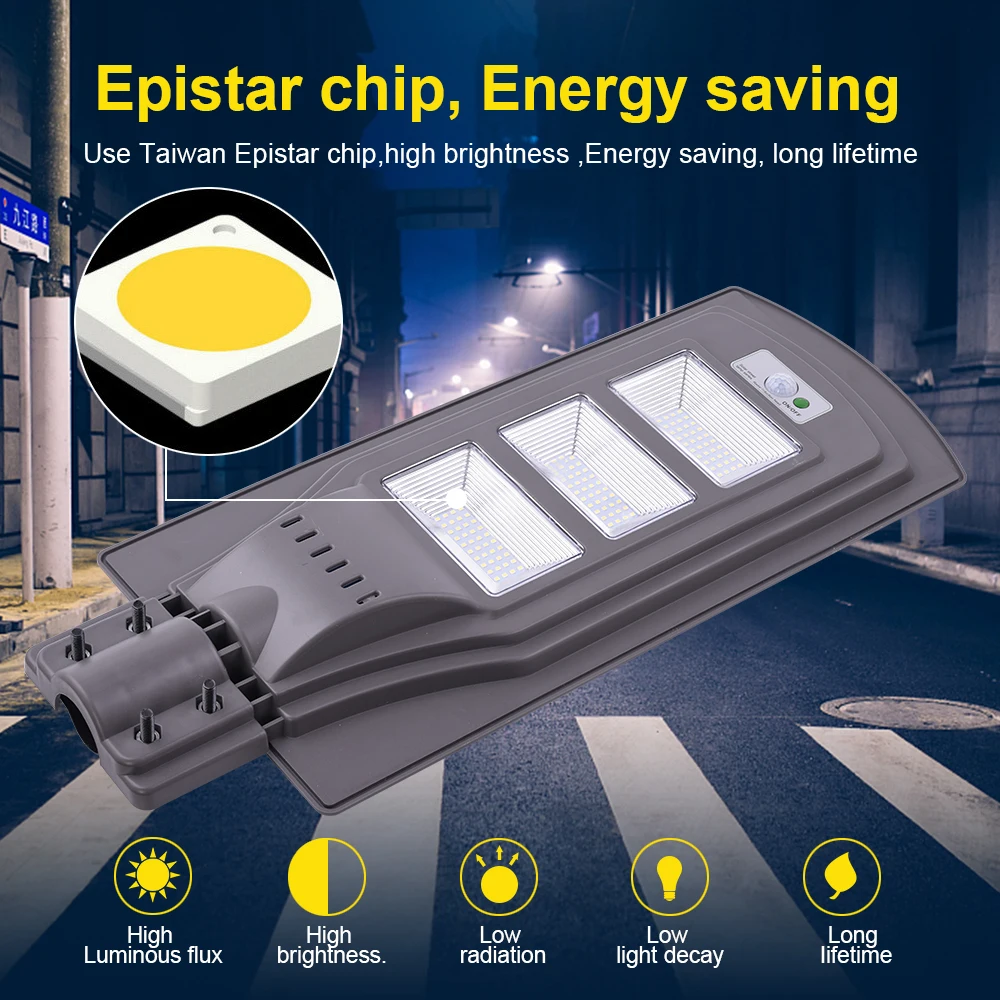 204060W Outdoor LED Wall Lamp IP65 Solar Street Light 2 in 1 Radar Motion+Constantly Bright for Garden Yard Street Flood Lamp (6)