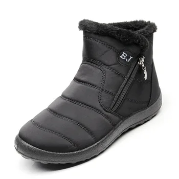 

Waterproof Women Snow Boots Fashion Winter Plush Female Boots Women Warm Ankle Boots Botas Mujer Ladies Winter Shoes Big Size 43