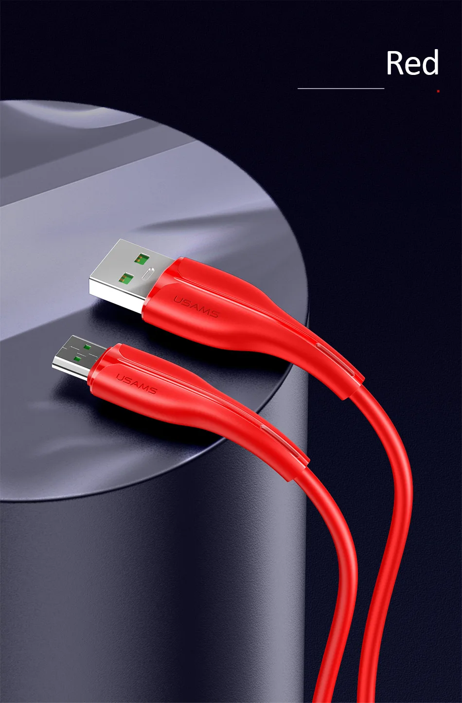 USAMS 4A Micro кабель Quick Charge microusb кабель для зарядки данных Шнур для OPPO R15 R11s R11 plus R9 R7 зарядный кабель