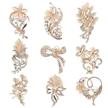 От производителя, аксессуары, брошь с розовым жемчугом высшего класса, Хрустальный цветок, корсаж, Женская Брошь