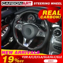 Настоящее углеродное волокно и кожа Индивидуальные Руль для Mercedes W176 W246 C Класс W213 X253 GLA Авто Тюнинг Запчасти