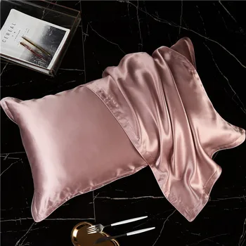 

2pcs/lot 19 Momme Real Mulberry Silk Wide Edge Pillowcase Real Silk Pillow Case Pure Color Beauty Pillow Cases Size 48*74+2cm