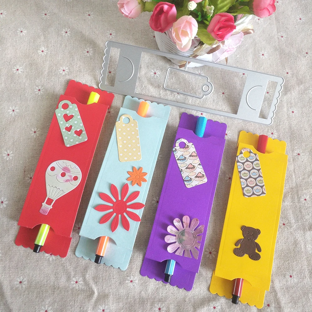 

New exquisite metal cutting mold for pen holder, used for DIY scrapbooking, card making, photo album decoration, handmade crafts