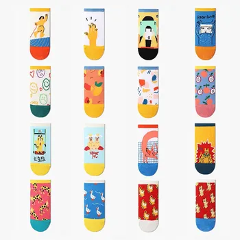 

Cartoon Creative Harajuku Spring Summer New Product Couple Socks Cute Funny Kawaii Fashion Korean Gifts Crazy Cotton Short Socks