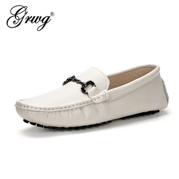 

New Fashion Spring Summer Style Soft Moccasins Men Loafers High Quality Genuine Leather Shoes Men Flats Gommino Driving Shoes