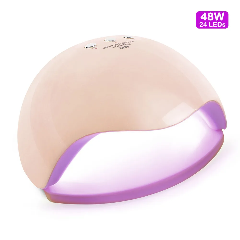 48W 24LEDS Champagne 24/36/80 Вт УФ светодиодная лампа для ногтей Сушилка для ногтей гель лак 12/36 СИД УФ лампа для ногтей машина для отверждения 60 s/120 s таймер разъем USB - Цвет: 48W 24LEDS Champagne