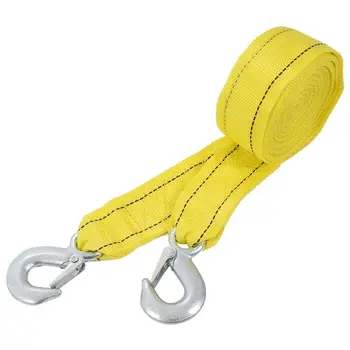 

4M Heavy Duty 5 Ton Car Tow Cable Towing Pull Rope Strap Hooks Van Road Recovery
