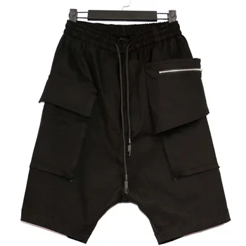 

New five-point pants men's plus size tide brand loose tooling multi-pocket shorts casual personality shorts