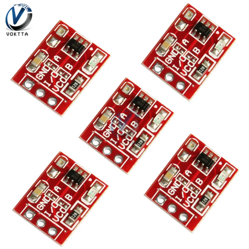 5pcs/lot NEW TTP223 Touch Button Module Capacitor Type Single Channel Self Locking Key Capacitive Switch Sensor | Обустройство дома