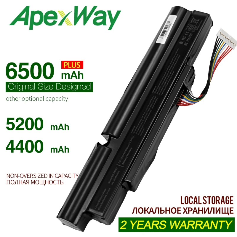 Apexway 6 Cellules 3830 т 5830 мА/ч. аккумулятор d'ordinateur портативный Pour acer Aspire TimelineX 4830TG 3830TG 4830T 5830TG 3INR18/65-2