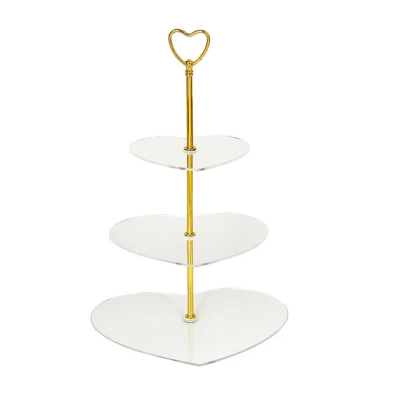 Acrylic Cake Stand Macaron Placement Wedding Fruit Display Stand Holiday Party Supplies - Color: 3 layers