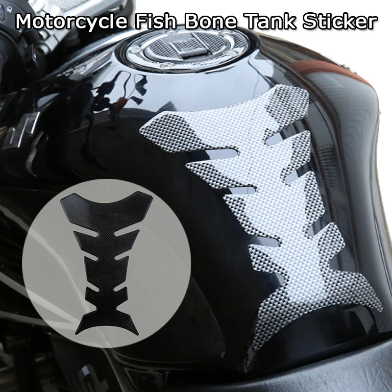 Motorcycle Sticker Fish Bone Tank Sticker Protector Pad Decal