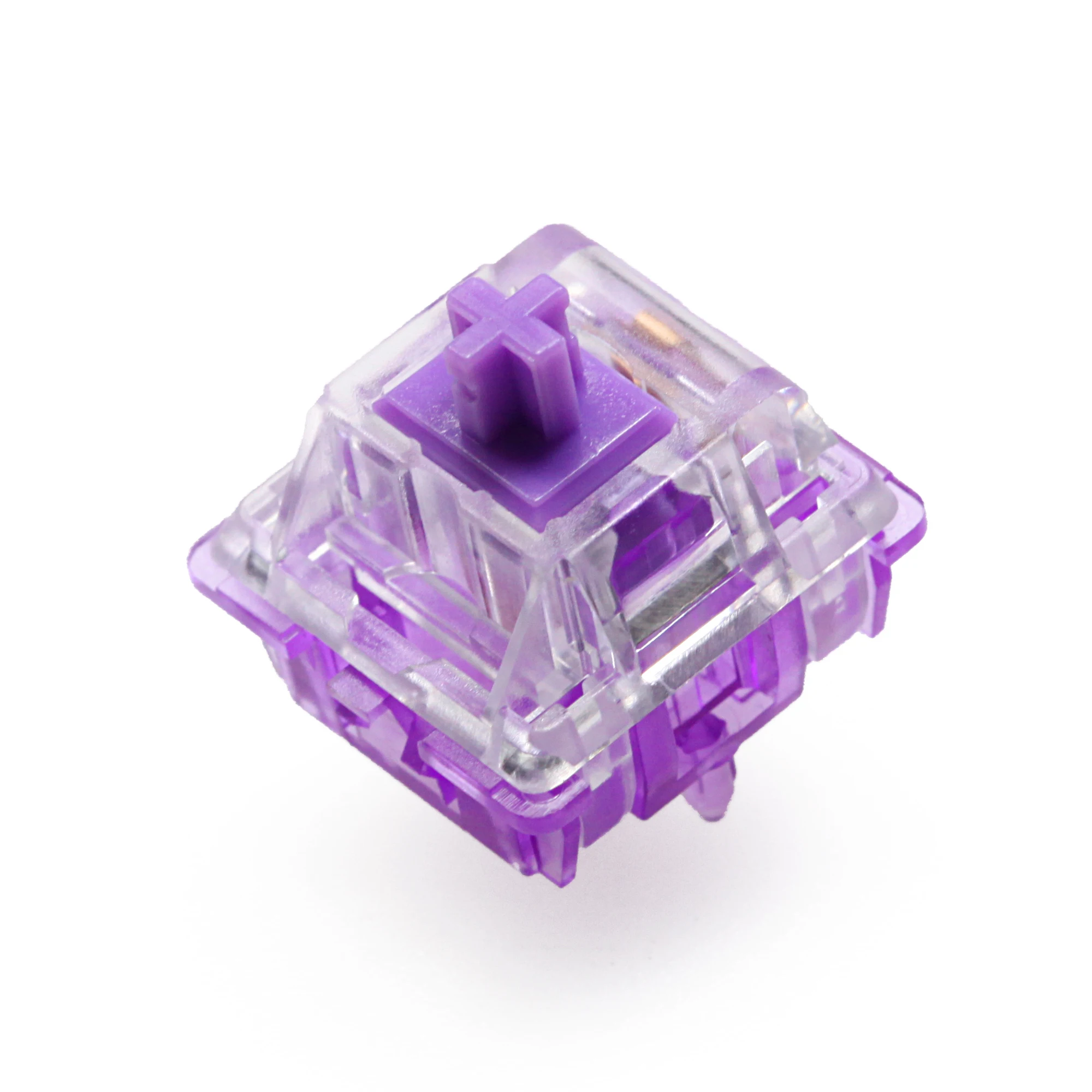 Переключатель EVERGLIDE Crystal purple mx stem с фиолетовым стержнем для механической