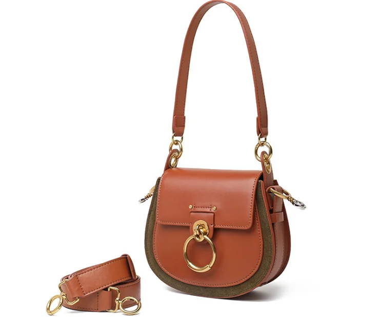 Женская сумка через плечо из спилка с длинным ремнем - Цвет: LD7