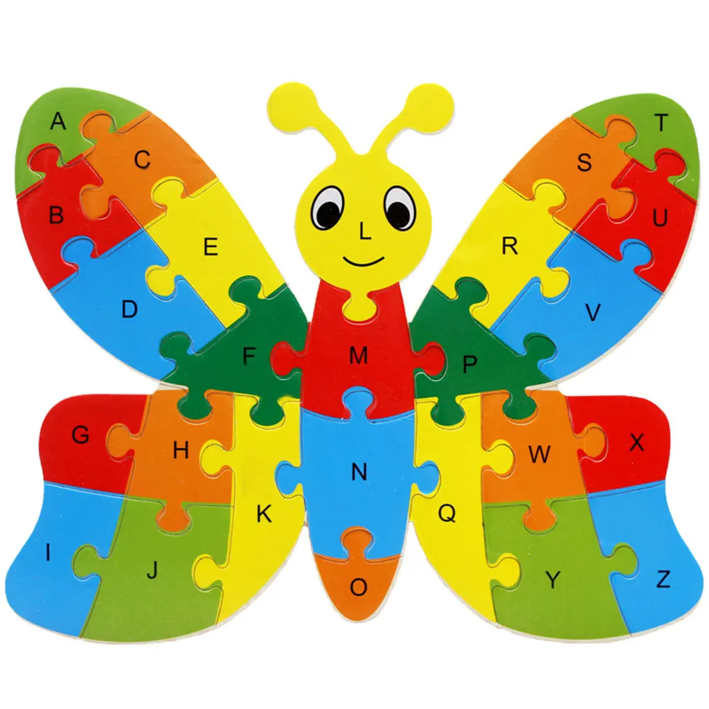 Animal Shaped Wooden Wooden ABC Alphabet Jigsaw Puzzles Children Educational Toy Animal Shaped Wooden Wooden ABC Alphabet Jigsaw Puzzles Children Educational Toy