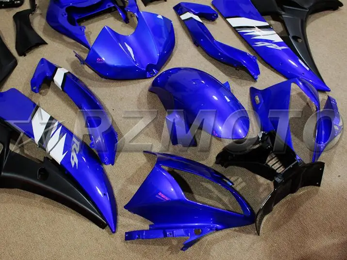 Новые ABS полные комплекты обтекателей подходят для YAMAHA YZF-R6 2006 2007 Обтекатели набор YZF R6 06 07 литьевая форма черный синий