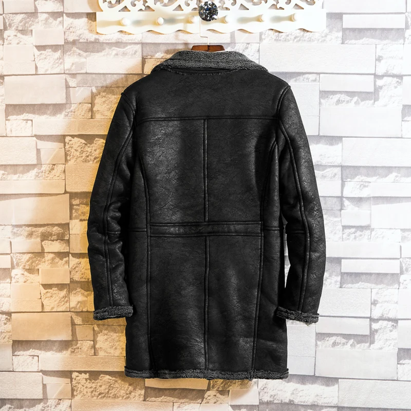 Reviews 2019 New Winter Motorcycle male Leather Jacket Men Windbreaker PU Jackets Male Outwear Warm PU Baseball Jackets Size S-4XL